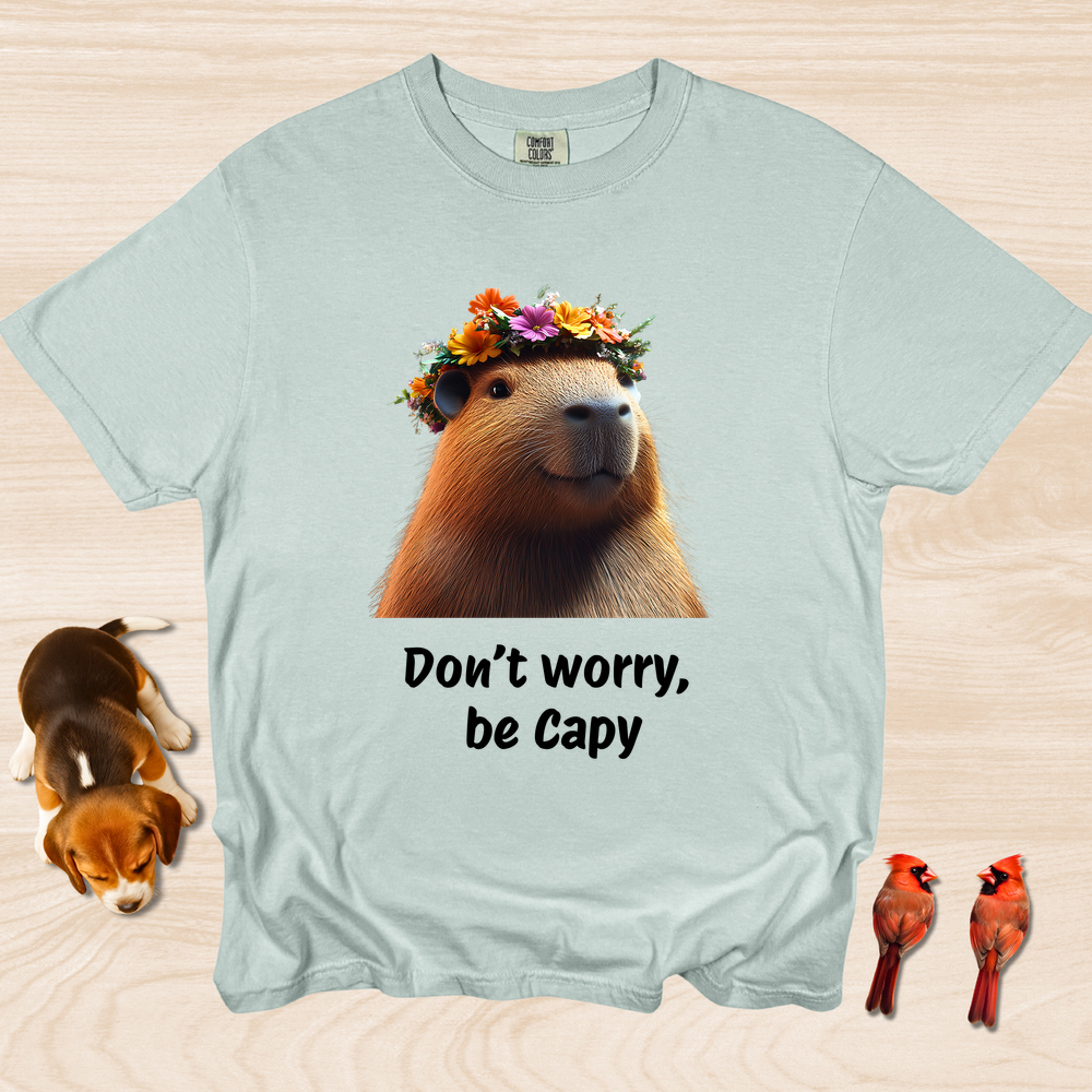 Funny Capybara Shirt Don't Worry Be Capy