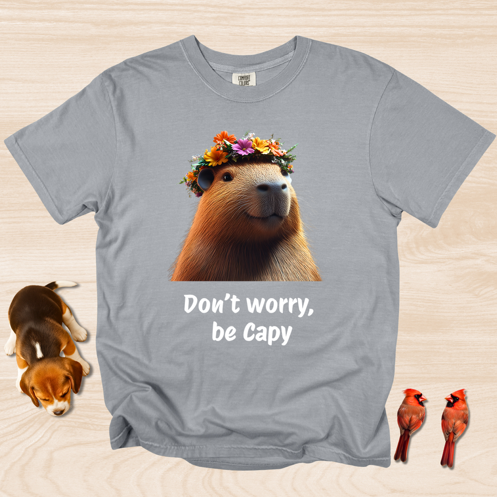 Funny Capybara Shirt Don't Worry Be Capy