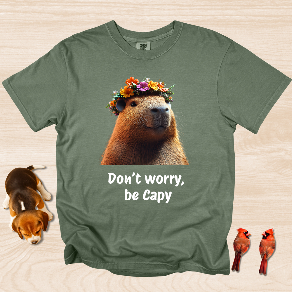 Funny Capybara Shirt Don't Worry Be Capy