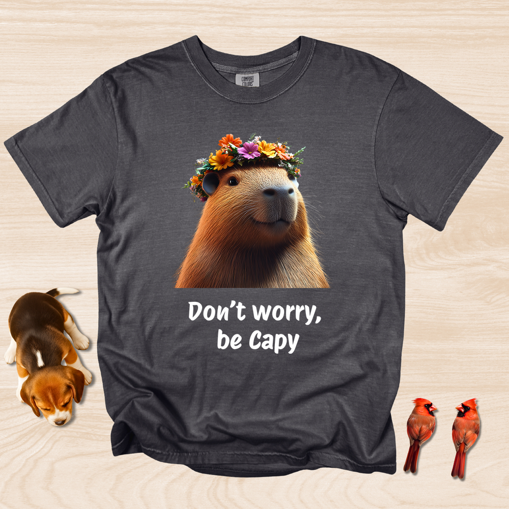 Funny Capybara Shirt Don't Worry Be Capy