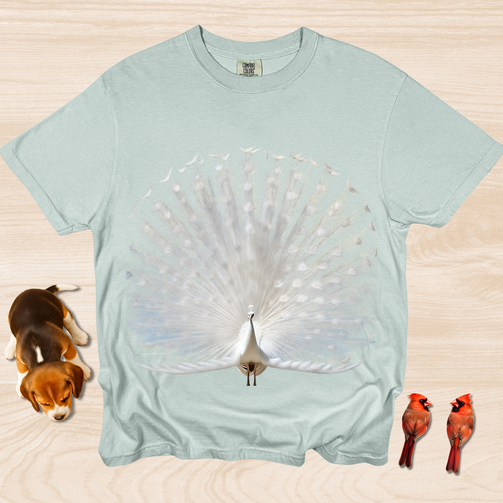 Rare White Peacock Shirt Design