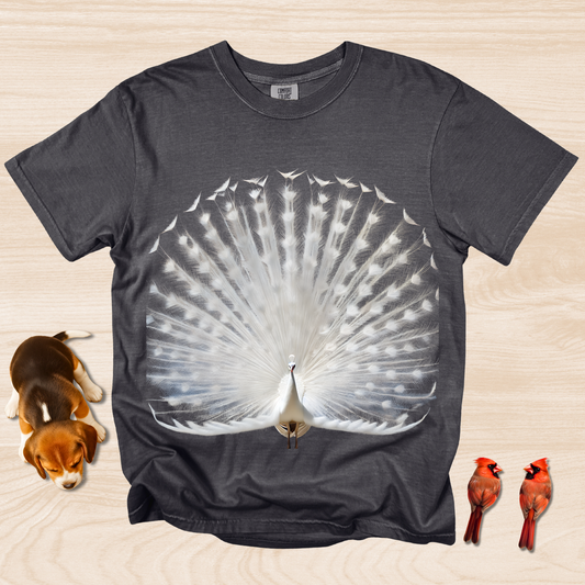 Rare White Peacock Shirt Design
