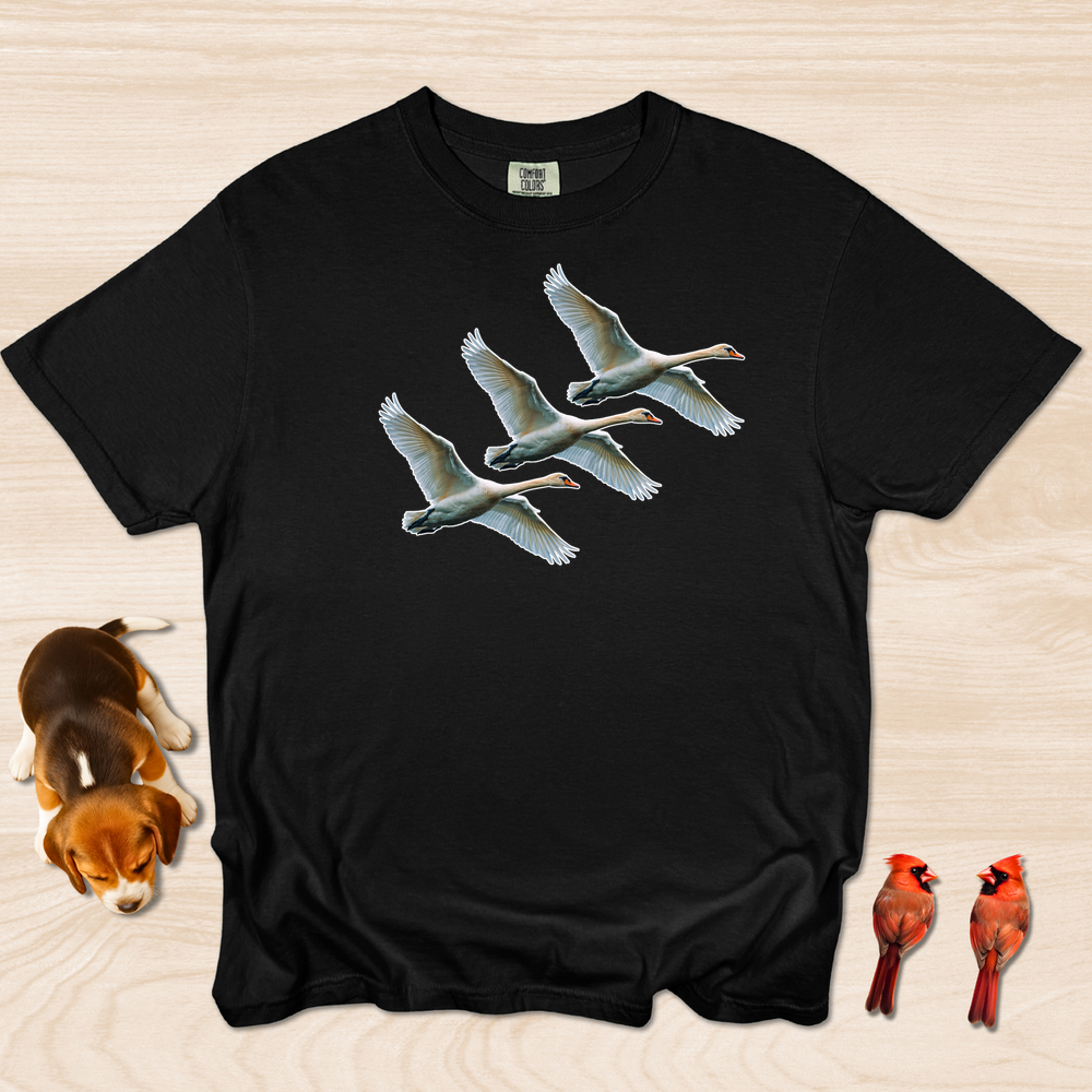 Swans in Flight